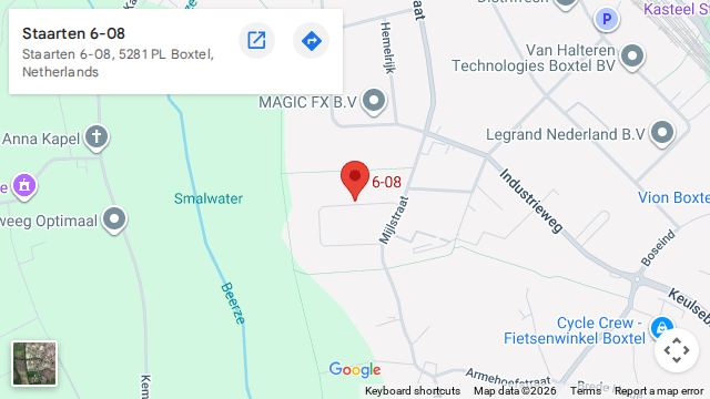 Locatie van Auto- en Motorrijschool Theuns op de kaart: Staarten 6-08 in Boxtel